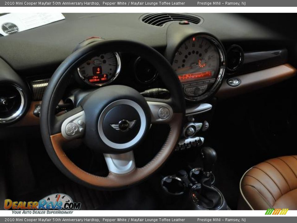 2010 Mini Cooper Mayfair 50th Anniversary Hardtop Pepper White / Mayfair Lounge Toffee Leather Photo #28