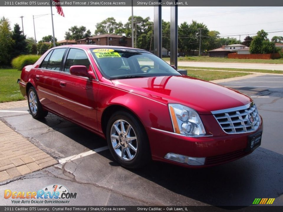 2011 Cadillac DTS Luxury Crystal Red Tintcoat / Shale/Cocoa Accents Photo #3