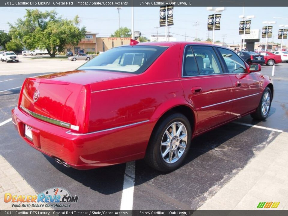 2011 Cadillac DTS Luxury Crystal Red Tintcoat / Shale/Cocoa Accents Photo #4