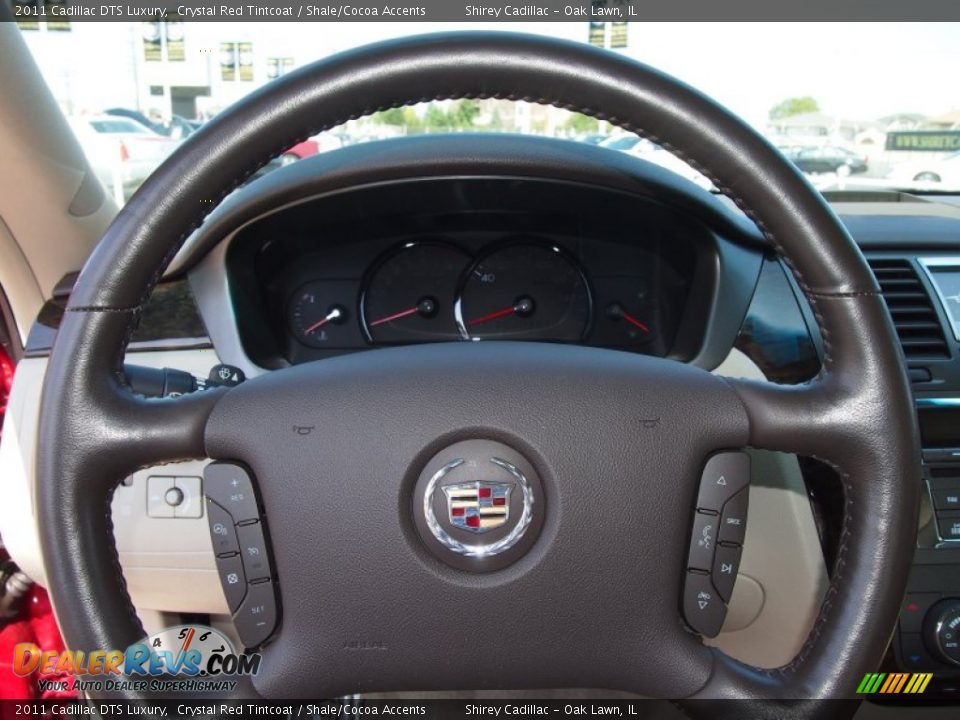 2011 Cadillac DTS Luxury Crystal Red Tintcoat / Shale/Cocoa Accents Photo #17