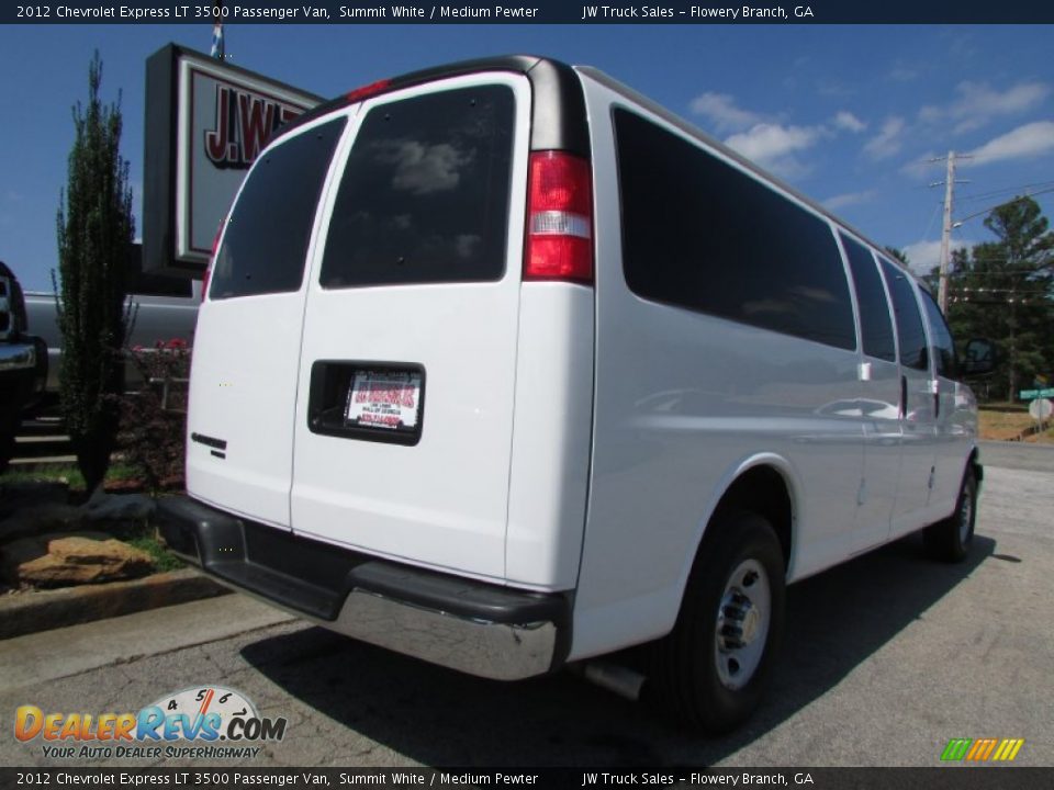 2012 Chevrolet Express LT 3500 Passenger Van Summit White / Medium Pewter Photo #7