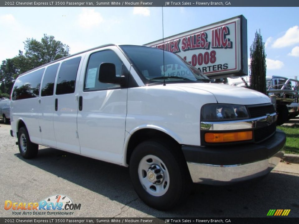 2012 Chevrolet Express LT 3500 Passenger Van Summit White / Medium Pewter Photo #10