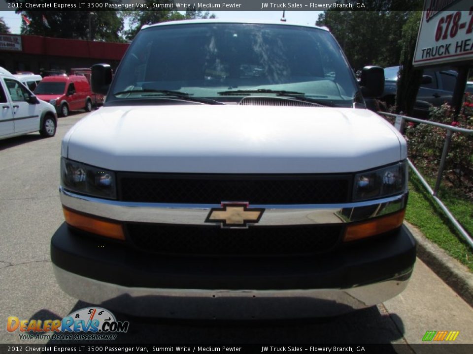 2012 Chevrolet Express LT 3500 Passenger Van Summit White / Medium Pewter Photo #12