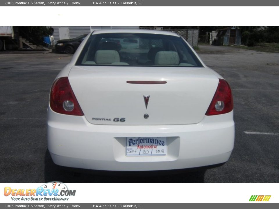 2006 Pontiac G6 Sedan Ivory White / Ebony Photo #4