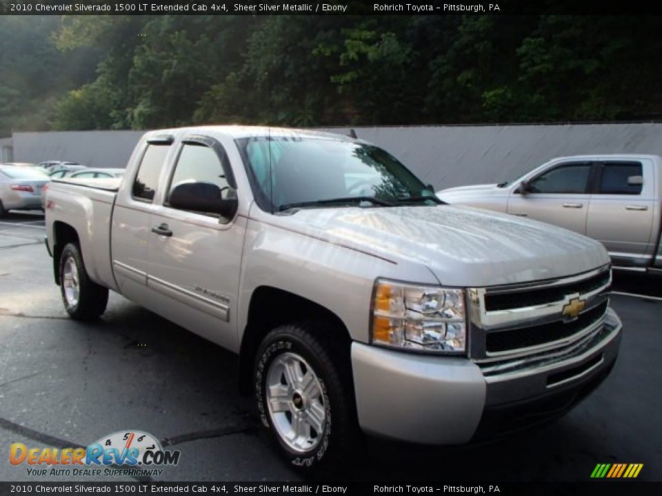 2010 Chevrolet Silverado 1500 LT Extended Cab 4x4 Sheer Silver Metallic / Ebony Photo #1