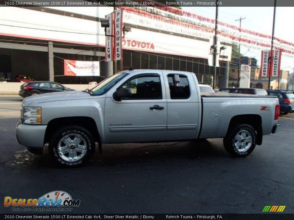 2010 Chevrolet Silverado 1500 LT Extended Cab 4x4 Sheer Silver Metallic / Ebony Photo #2