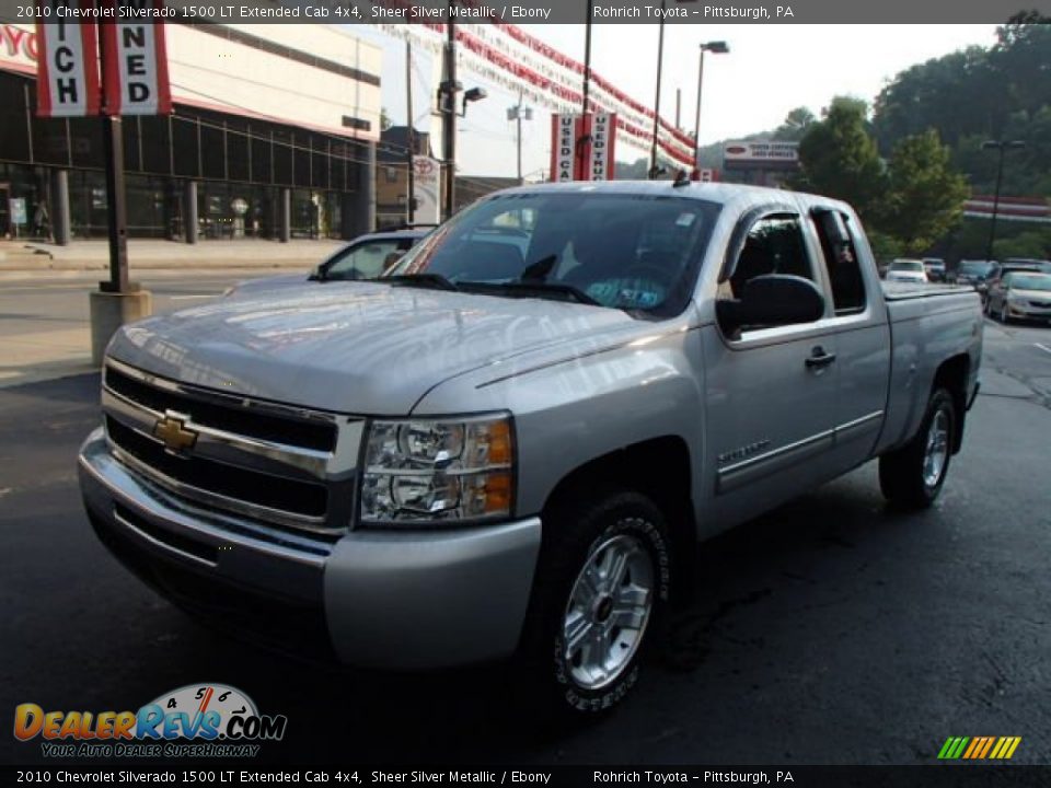 2010 Chevrolet Silverado 1500 LT Extended Cab 4x4 Sheer Silver Metallic / Ebony Photo #3