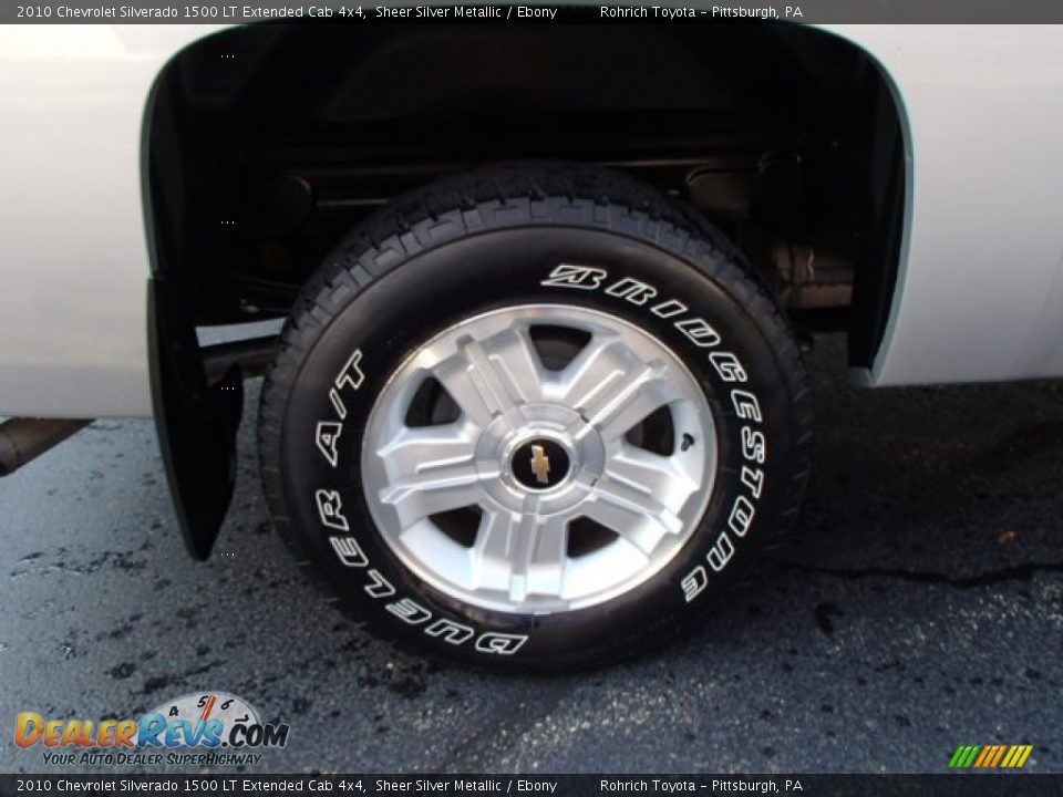 2010 Chevrolet Silverado 1500 LT Extended Cab 4x4 Sheer Silver Metallic / Ebony Photo #8