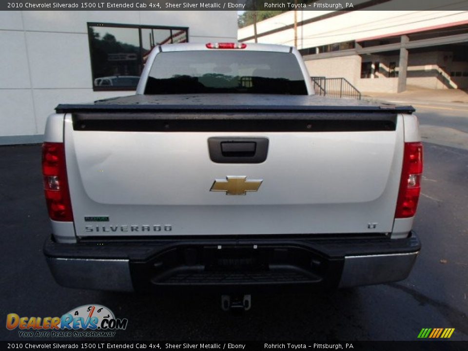 2010 Chevrolet Silverado 1500 LT Extended Cab 4x4 Sheer Silver Metallic / Ebony Photo #10