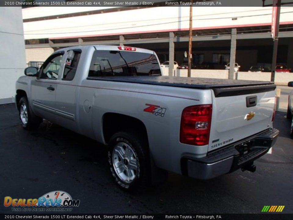 2010 Chevrolet Silverado 1500 LT Extended Cab 4x4 Sheer Silver Metallic / Ebony Photo #14