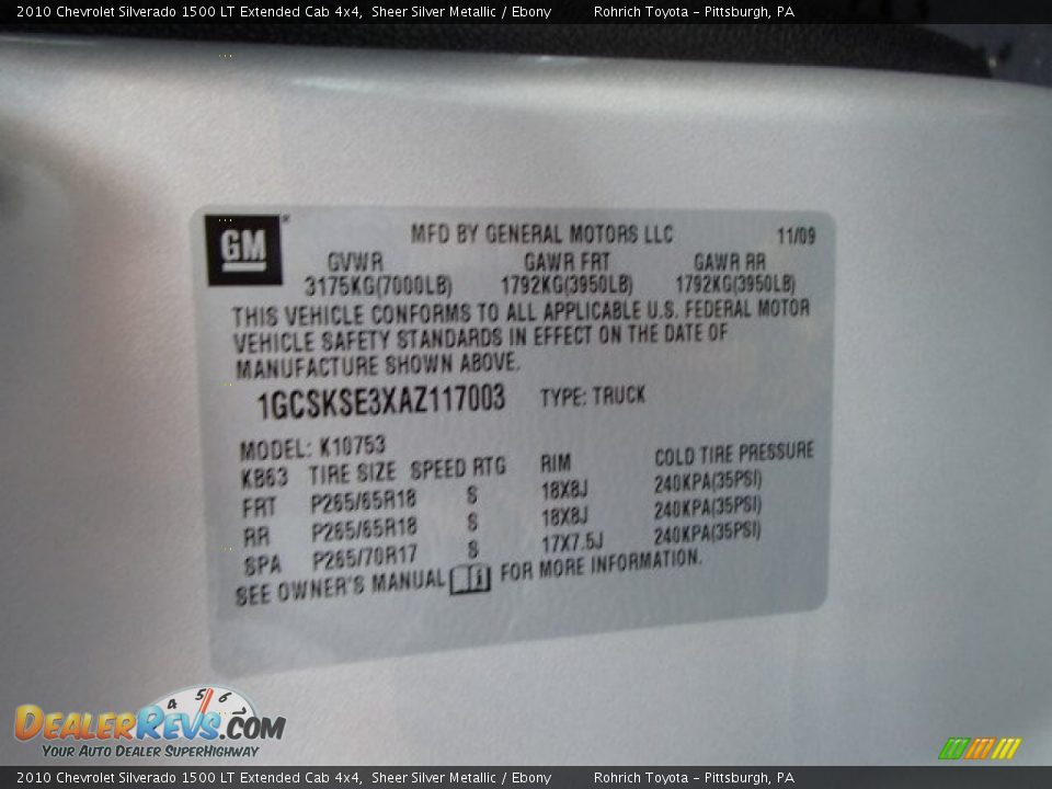 2010 Chevrolet Silverado 1500 LT Extended Cab 4x4 Sheer Silver Metallic / Ebony Photo #20