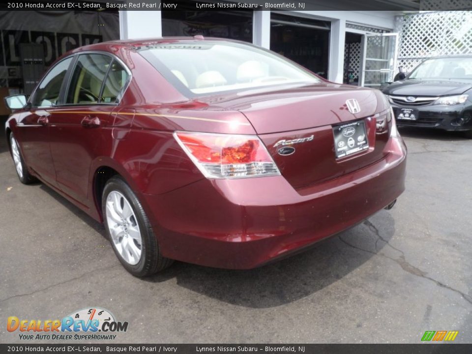 2010 Honda Accord EX-L Sedan Basque Red Pearl / Ivory Photo #3