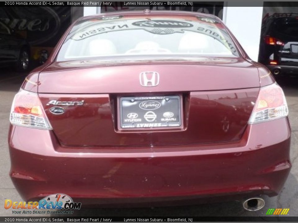 2010 Honda Accord EX-L Sedan Basque Red Pearl / Ivory Photo #4