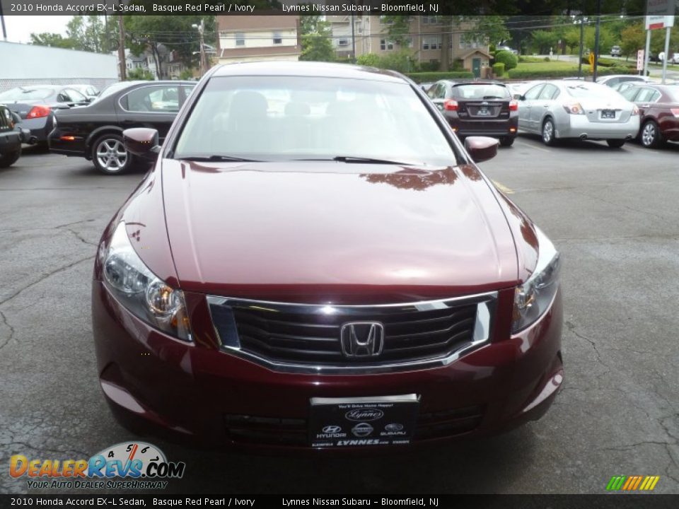2010 Honda Accord EX-L Sedan Basque Red Pearl / Ivory Photo #10