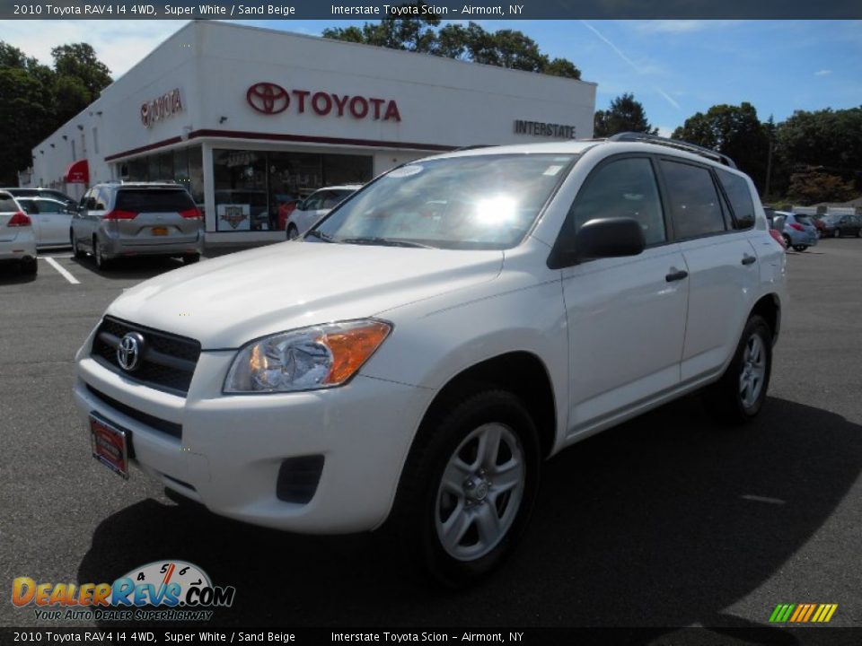 2010 Toyota RAV4 I4 4WD Super White / Sand Beige Photo #1