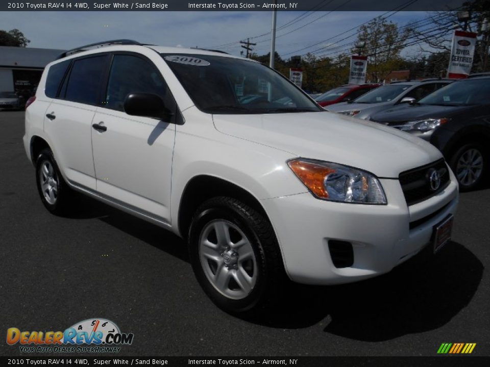 2010 Toyota RAV4 I4 4WD Super White / Sand Beige Photo #3