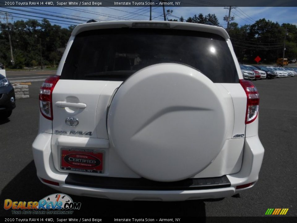 2010 Toyota RAV4 I4 4WD Super White / Sand Beige Photo #5