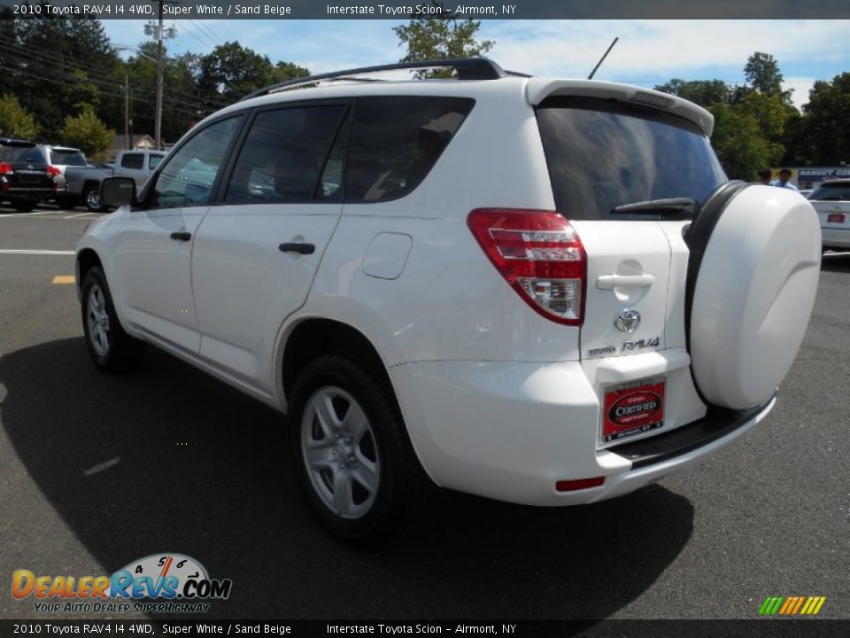 2010 Toyota RAV4 I4 4WD Super White / Sand Beige Photo #6