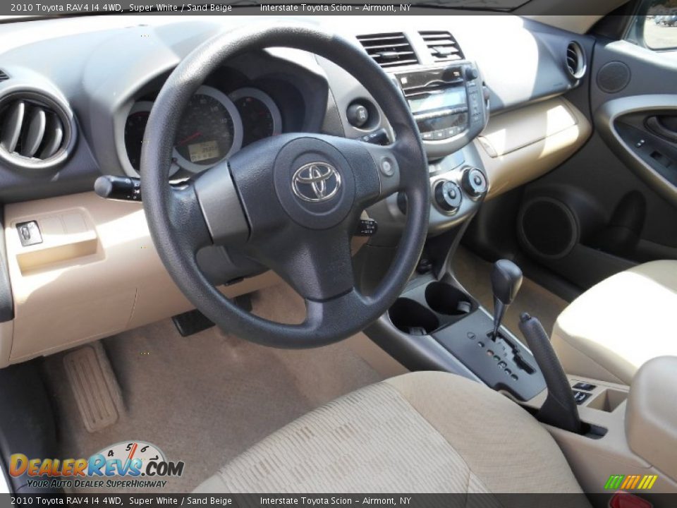 2010 Toyota RAV4 I4 4WD Super White / Sand Beige Photo #10