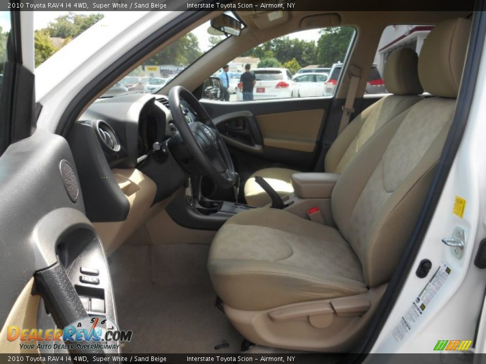 2010 Toyota RAV4 I4 4WD Super White / Sand Beige Photo #11