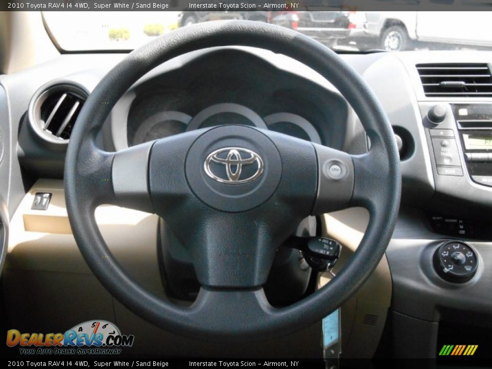2010 Toyota RAV4 I4 4WD Super White / Sand Beige Photo #13