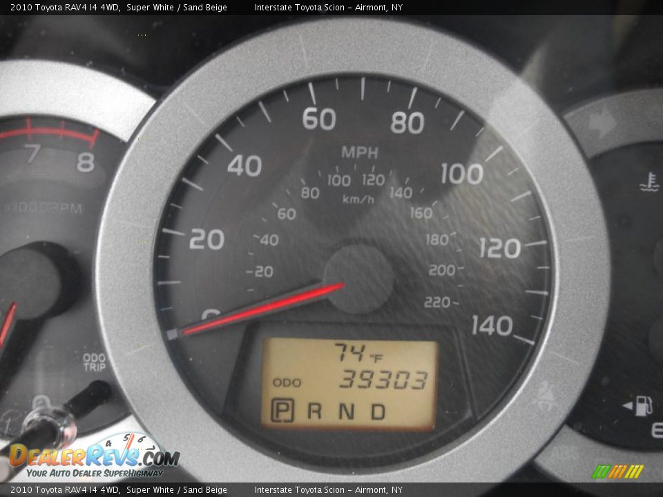 2010 Toyota RAV4 I4 4WD Super White / Sand Beige Photo #14