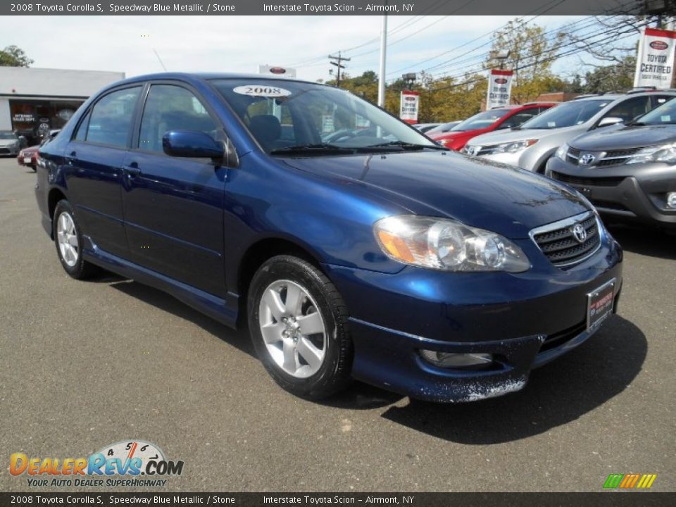 2008 Toyota Corolla S Speedway Blue Metallic / Stone Photo #3