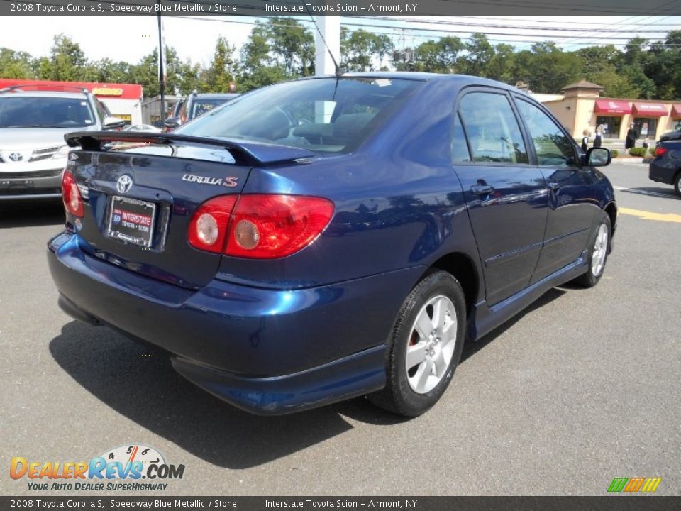 2008 Toyota Corolla S Speedway Blue Metallic / Stone Photo #4