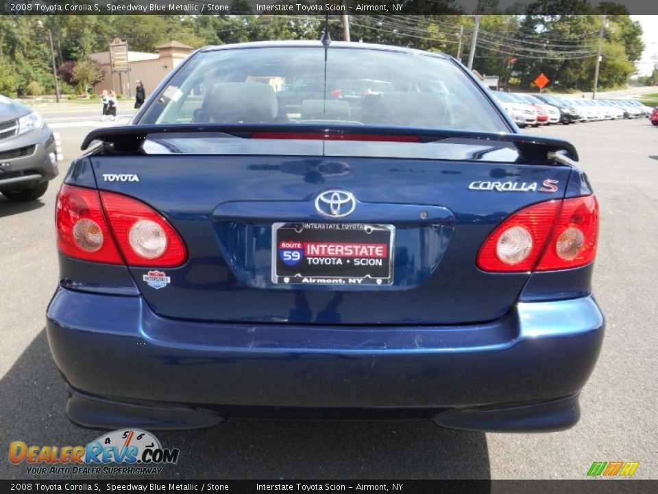 2008 Toyota Corolla S Speedway Blue Metallic / Stone Photo #5