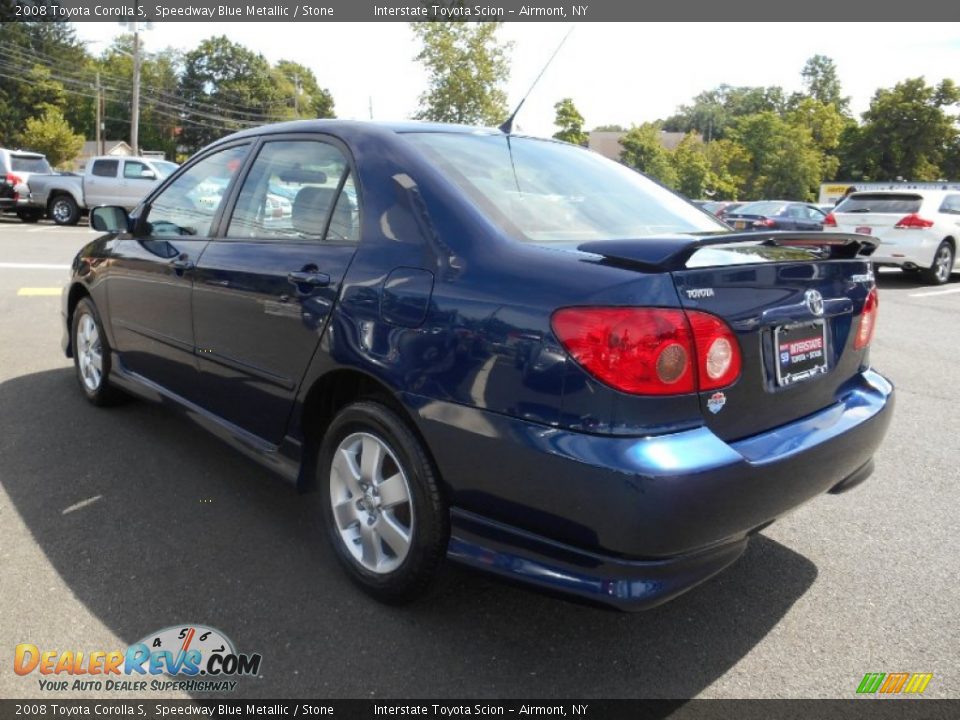 2008 Toyota Corolla S Speedway Blue Metallic / Stone Photo #6