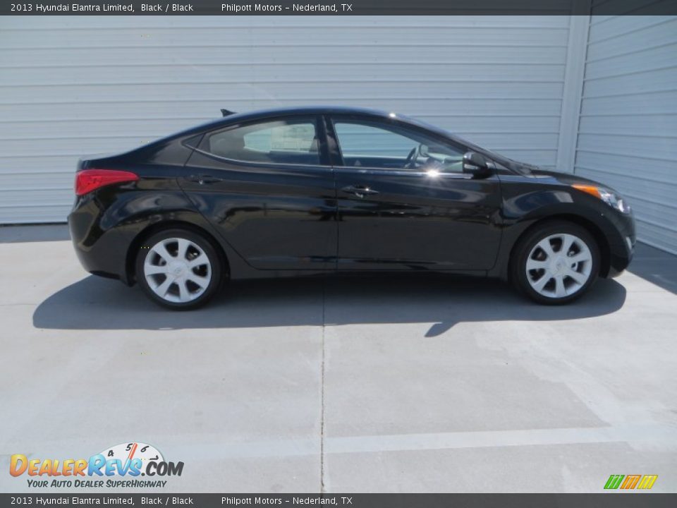 2013 Hyundai Elantra Limited Black / Black Photo #3