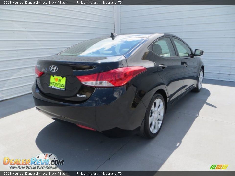 2013 Hyundai Elantra Limited Black / Black Photo #4