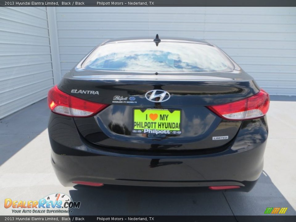 2013 Hyundai Elantra Limited Black / Black Photo #5