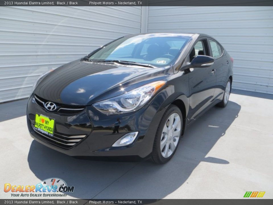 2013 Hyundai Elantra Limited Black / Black Photo #9