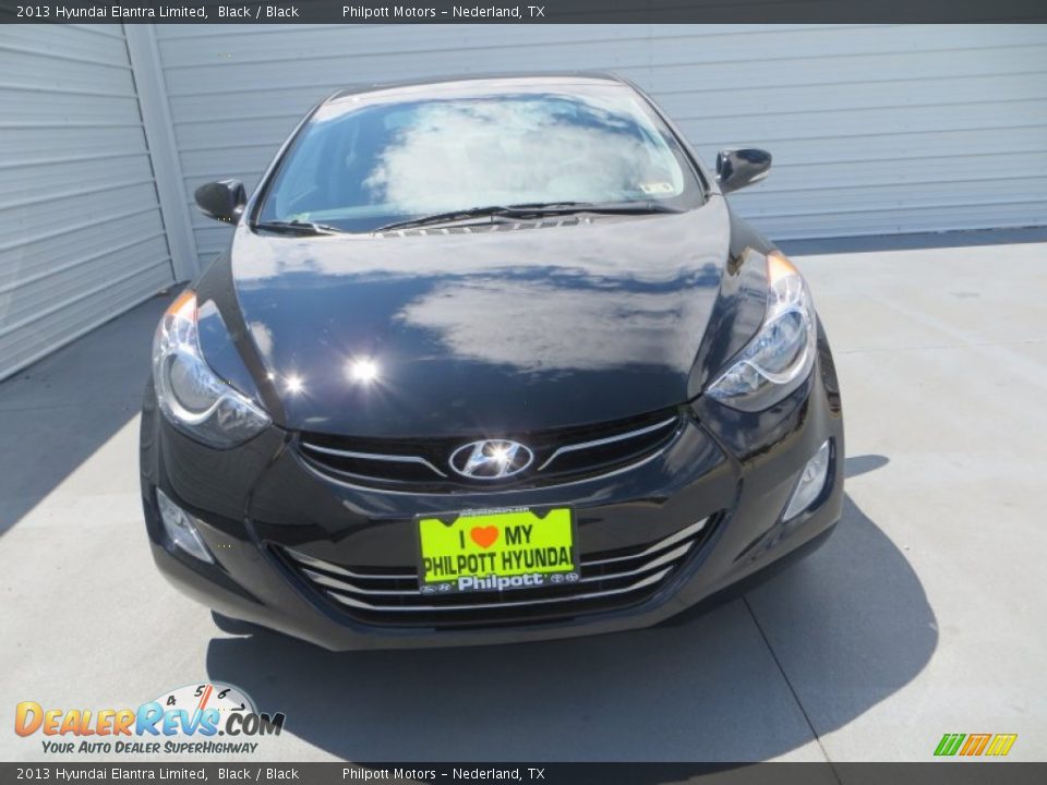 2013 Hyundai Elantra Limited Black / Black Photo #10