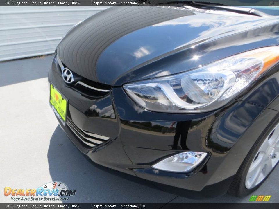 2013 Hyundai Elantra Limited Black / Black Photo #12