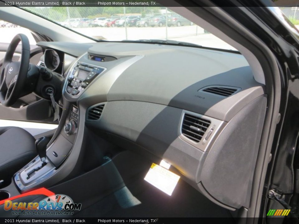 2013 Hyundai Elantra Limited Black / Black Photo #17