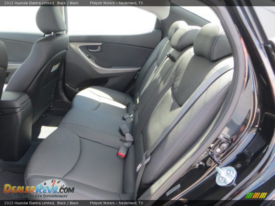 2013 Hyundai Elantra Limited Black / Black Photo #19