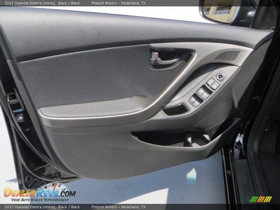 2013 Hyundai Elantra Limited Black / Black Photo #21