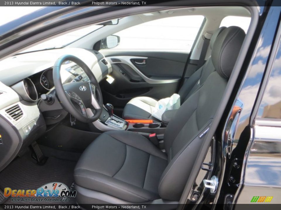 2013 Hyundai Elantra Limited Black / Black Photo #22