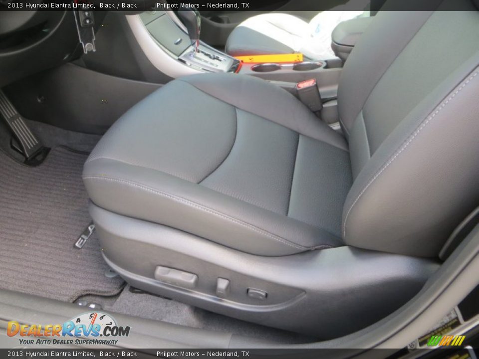 2013 Hyundai Elantra Limited Black / Black Photo #23