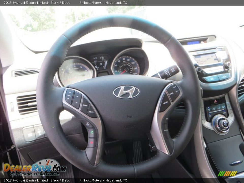 2013 Hyundai Elantra Limited Black / Black Photo #28