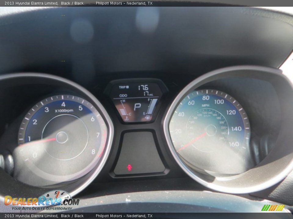 2013 Hyundai Elantra Limited Black / Black Photo #29