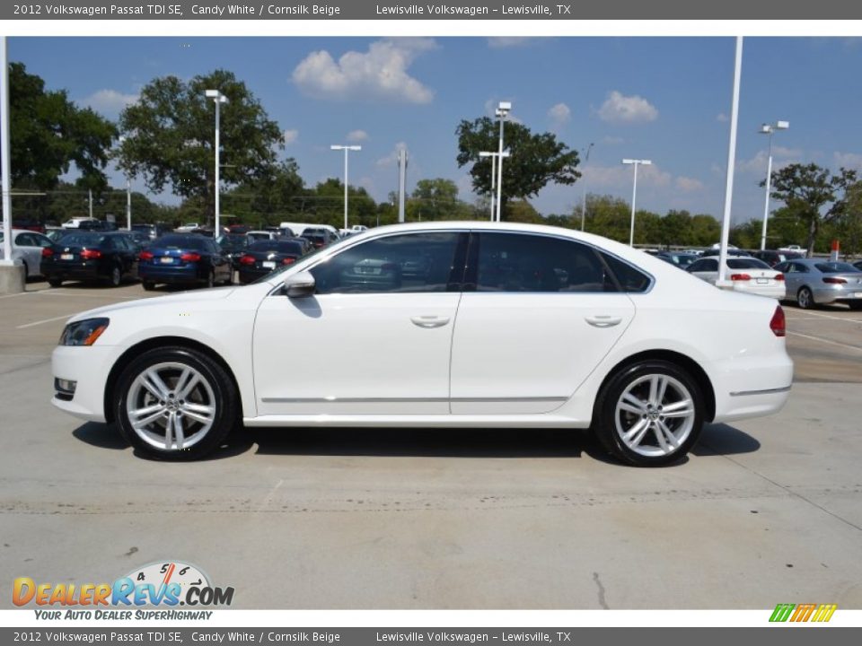 2012 Volkswagen Passat TDI SE Candy White / Cornsilk Beige Photo #2