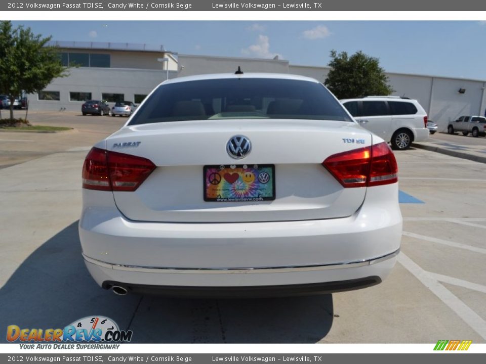 2012 Volkswagen Passat TDI SE Candy White / Cornsilk Beige Photo #4