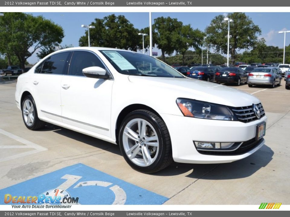 2012 Volkswagen Passat TDI SE Candy White / Cornsilk Beige Photo #7