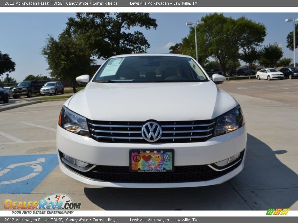 2012 Volkswagen Passat TDI SE Candy White / Cornsilk Beige Photo #8