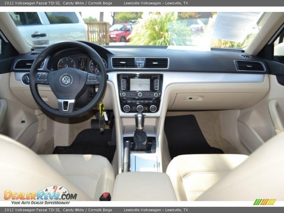 2012 Volkswagen Passat TDI SE Candy White / Cornsilk Beige Photo #14