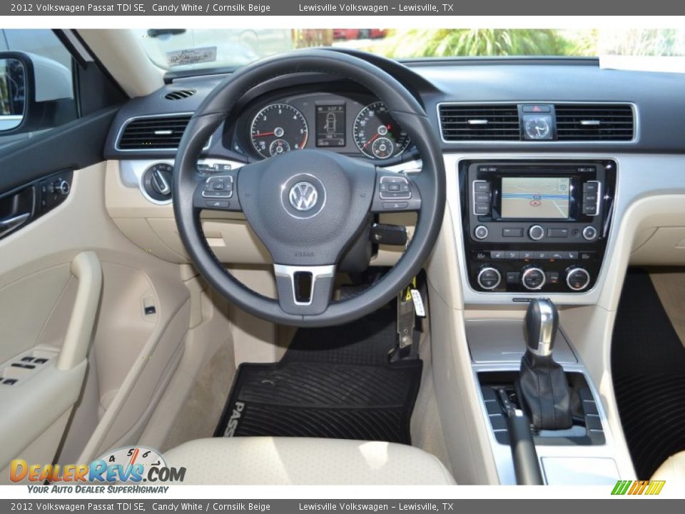 2012 Volkswagen Passat TDI SE Candy White / Cornsilk Beige Photo #15
