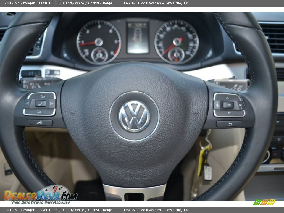 2012 Volkswagen Passat TDI SE Candy White / Cornsilk Beige Photo #16